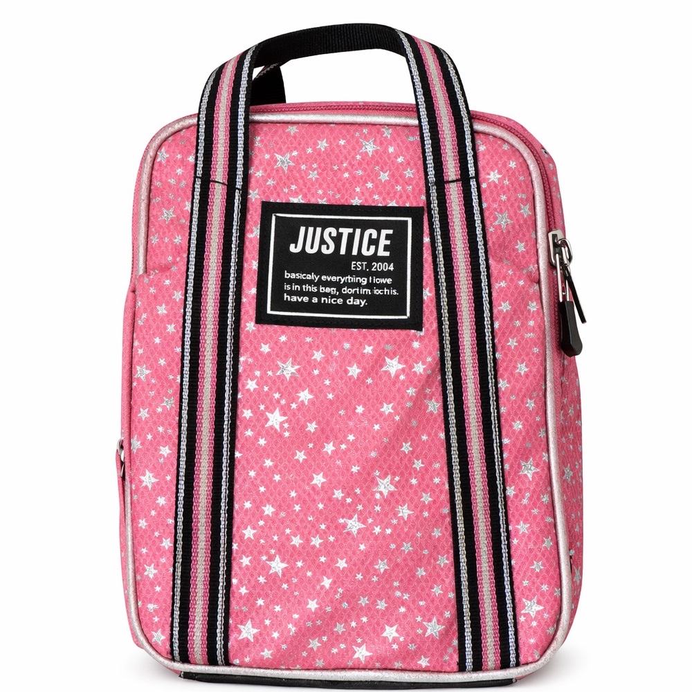 Justice 3 piece backpack set w/lunchbox and glitter pencil bag - Picture 4 of 7